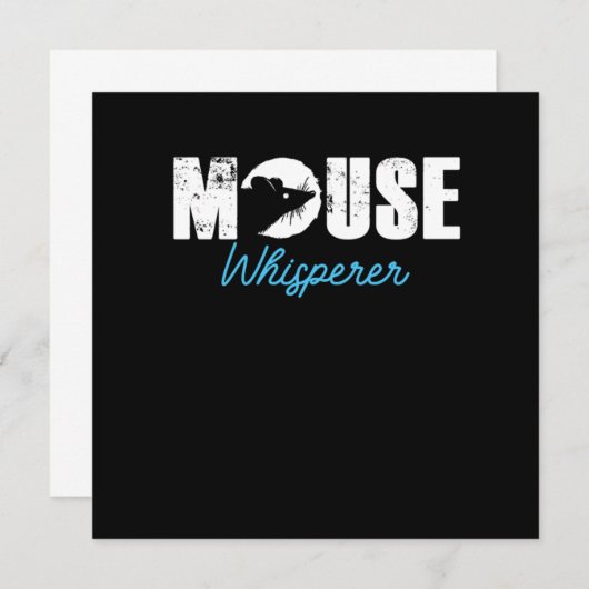 Mouse Whisperer Mice Rat Rodent Tier Geschenk für  Einladung (Vorne/Hinten)