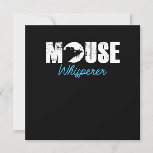 Mouse Whisperer Mice Rat Rodent Tier Geschenk für  Einladung (Vorderseite)