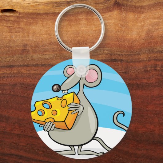 Mouse With Cheese Keychain Schlüsselanhänger (Vorderseite)