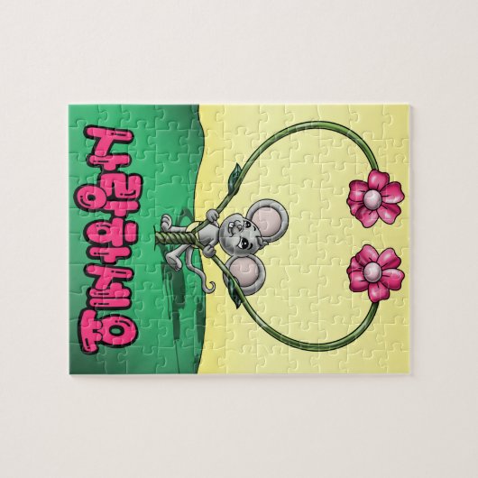 Mouse with Korean Lettering Puzzle (Horizontal)