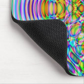 Mousemat Abstract Psychedelic Design, Blue Gold Mousepad (Ecke)