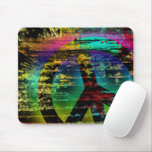 Mousemat Abstrakt Digital Graffiti Rainbow Peace Mousepad (Mit Mouse)
