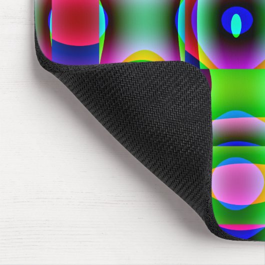 Mousemat Abstrakt Trippy Squares, Psychedelic Mousepad (Ecke)