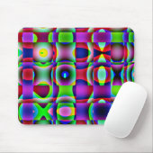 Mousemat Abstrakt Trippy Squares, Psychedelic Mousepad (Mit Mouse)