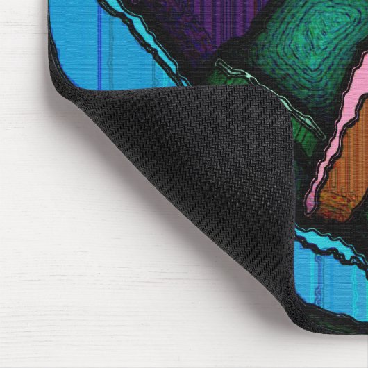 Mousemat Dark Scribbles Abstraktes Design Mousepad (Ecke)