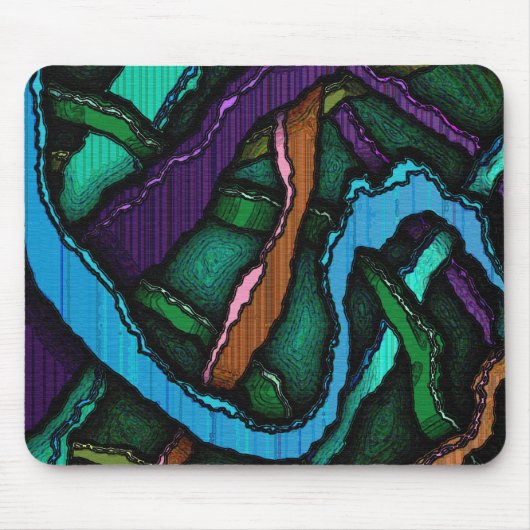 Mousemat Dark Scribbles Abstraktes Design Mousepad (Vorne)