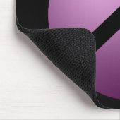 Mousemat Frieden, schwarz und lila Mousepad (Ecke)