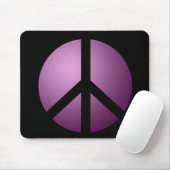 Mousemat Frieden, schwarz und lila Mousepad (Mit Mouse)