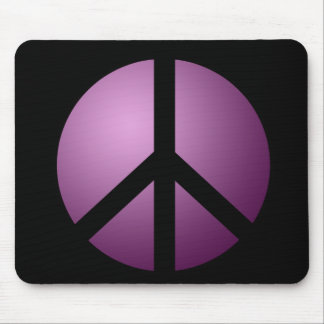 Mousemat Frieden, schwarz und lila Mousepad