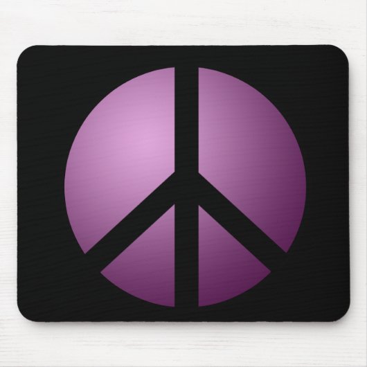 Mousemat Frieden, schwarz und lila Mousepad (Vorne)