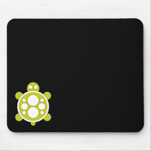 Mousemat, runde Schildkröte, gelbes weißes Mousepad