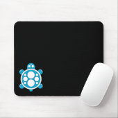 Mousemat, runde Schildkröte, himmelblau, schwarz Mousepad (Mit Mouse)