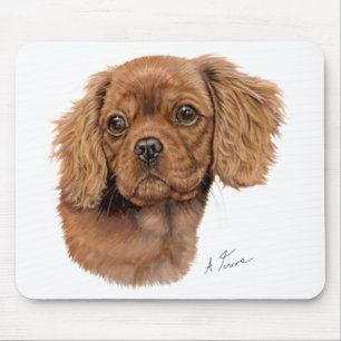 Mousemat: Unbekümmerter König Charles Spanielwel Mousepad