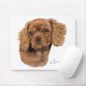 Mousemat: Unbekümmerter König Charles Spanielwelpe Mousepad (Mit Mouse)