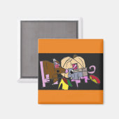 Mousen und Kürbis Magnet (Vorderseite/Rückseite)