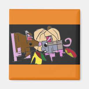 Mousen und Kürbis Magnet