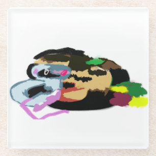 Mousenkürbis Herbstfreuden Glasuntersetzer