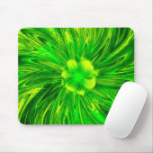 Mousepad Abstrakt Lines Green Blume (Mit Mouse)