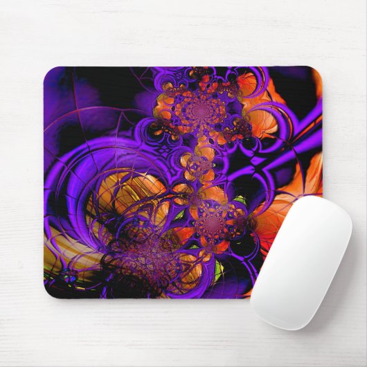 Mousepad Abstrakt Metal Lila Orange Crochet 2 (Mit Mouse)