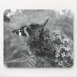 Mousepad - Admiral Butterfly in Schwarz & Weiß