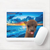 mousepad alpaca on beach, vielen Dank (Mit Mouse)