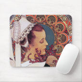 Mousepad: Alphonse Mucha - Art Nouveau Mousepad (Mit Mouse)