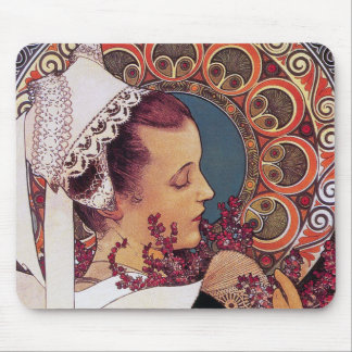 Mousepad: Alphonse Mucha - Art Nouveau Mousepad