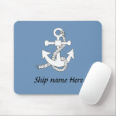 Mousepad - Anker mit Schiffsname (Mit Mouse)