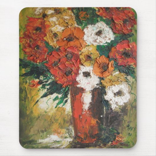 Mousepad Ann Hayes Painting Red Blume Mixed (Vorne)