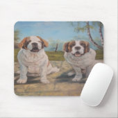 Mousepad Ann Hayes Painting Two St Bernards (Mit Mouse)