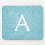 Mousepad aquamarin Blue Sparkle Glitzer Monogram N<br><div class="desc">Aquamarines Aqua Blue Sparkle Glitzer Monogram Name Mousepad. Dieses Mousepad kann auf Ihren Vornamen angepasst werden.</div>