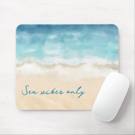 Mousepad Aquarela abstrata mar oceano praia