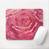 Mousepad Aquarelltöne Rose Rot und Rosa (Mit Mouse)