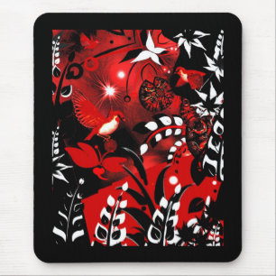 Mousepad Asiatische Blütenvögel