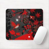 Mousepad Asiatische Rote Vögel (Mit Mouse)