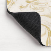 Mousepad aus Marmor, Beige & Weiß (Ecke)