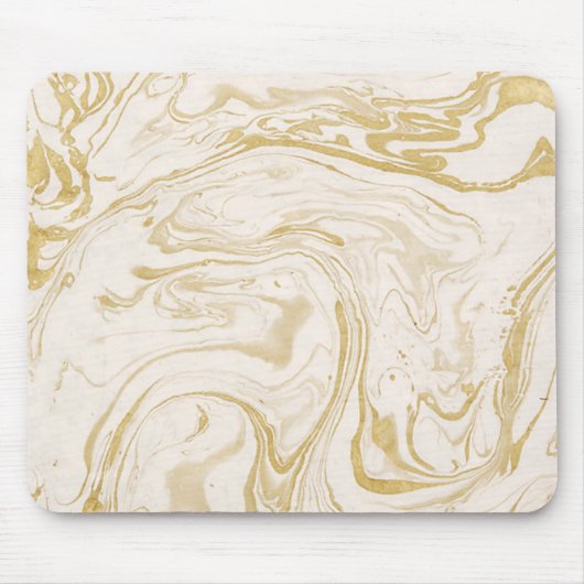 Mousepad aus Marmor, Beige & Weiß (Vorne)