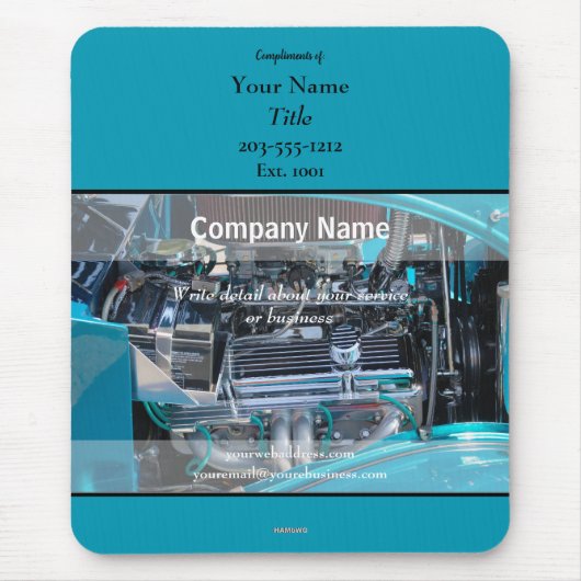 Mousepad-Auto-Motor für Werbezwecke - HAMbyWG Mousepad (Vorne)