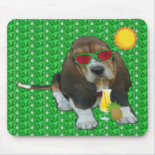 Mousepad Baby Basset Hop Sommerzeit