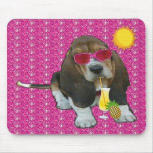Mousepad Baby Basset Hop Sommerzeit
