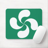 Mousepad baskisches Kreuz schmilzt grün „Lauburu " (Mit Mouse)
