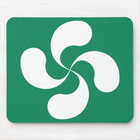 Mousepad baskisches Kreuz schmilzt grün „Lauburu " (Vorne)