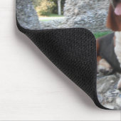 Mousepad Basset Hound Burg Ruine (Ecke)