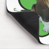 Mousepad Basset Hound Happy St. Patrick's Clover (Ecke)