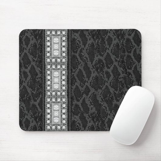 Mousepad Black Leather Diamonds (047-051) (Mit Mouse)