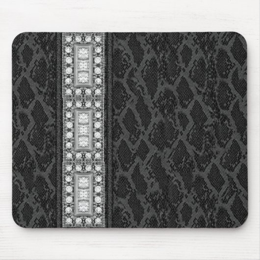 Mousepad Black Leather Diamonds (047-051) (Vorne)