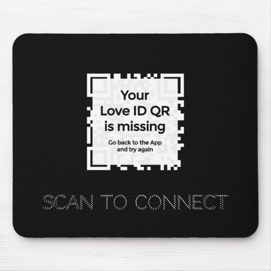 Mousepad - BLACK - QR - GLAM-Sammlung (Vorne)