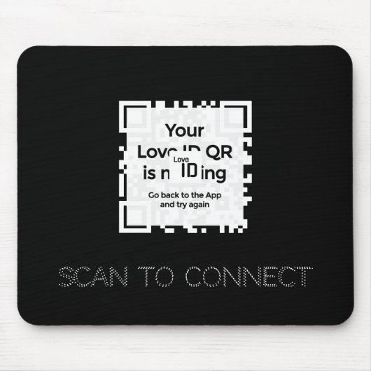 Mousepad - BLACK - QR - GLAM-Sammlung (Vorne)