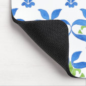 Mousepad, blau, grün, weiß, Jugendstil Mousepad (Ecke)