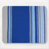 Mousepad - Blaue Streifen in Crochet (Vorne)